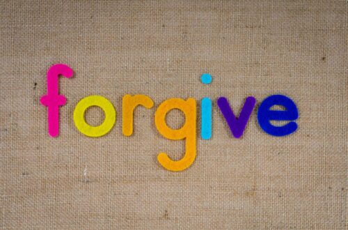 colorful forgive text